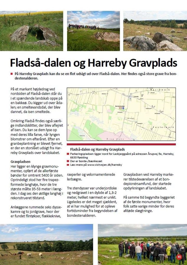 Opslag om Fladså-dalen og Harreby Gravplads i Naturperle-folderen